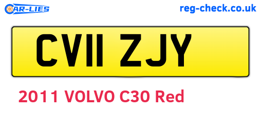 CV11ZJY are the vehicle registration plates.