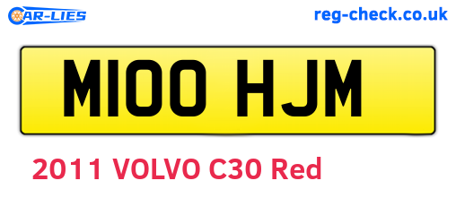 M100HJM are the vehicle registration plates.