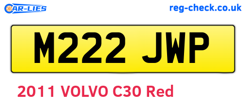 M222JWP are the vehicle registration plates.