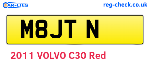 M8JTN are the vehicle registration plates.