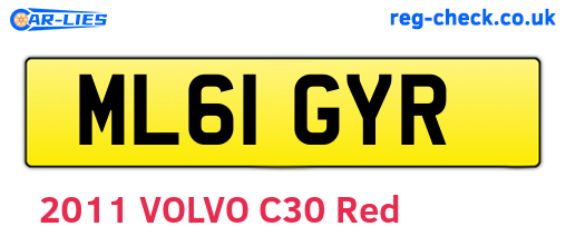 ML61GYR are the vehicle registration plates.