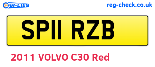 SP11RZB are the vehicle registration plates.