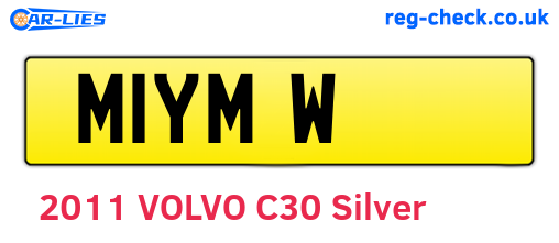 M1YMW are the vehicle registration plates.