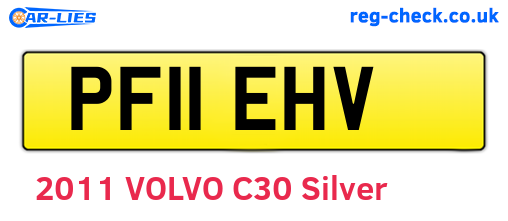 PF11EHV are the vehicle registration plates.
