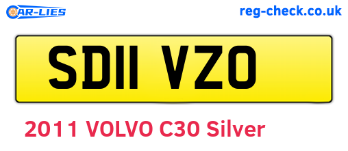 SD11VZO are the vehicle registration plates.
