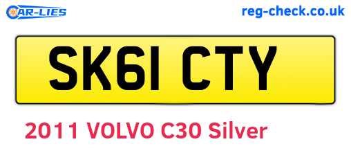 SK61CTY are the vehicle registration plates.