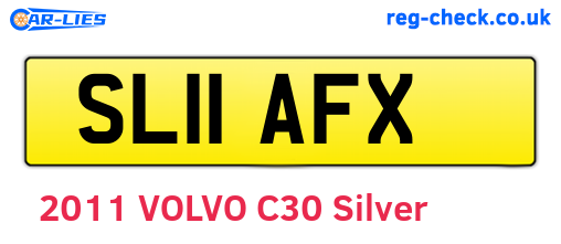 SL11AFX are the vehicle registration plates.