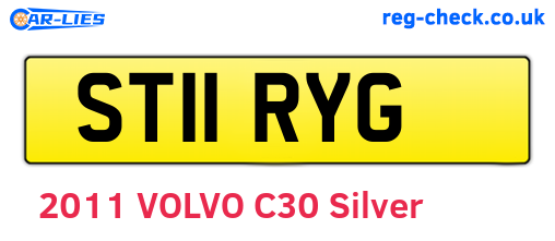 ST11RYG are the vehicle registration plates.