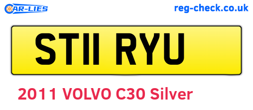 ST11RYU are the vehicle registration plates.