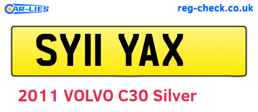 SY11YAX are the vehicle registration plates.