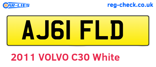 AJ61FLD are the vehicle registration plates.