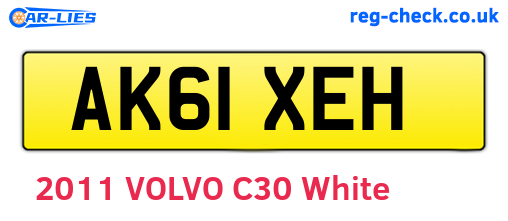AK61XEH are the vehicle registration plates.