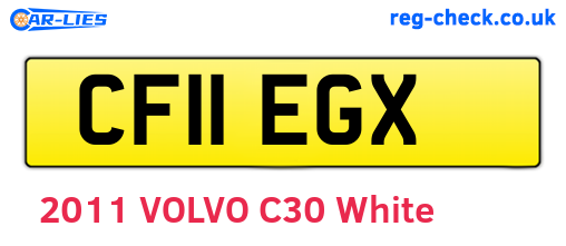 CF11EGX are the vehicle registration plates.