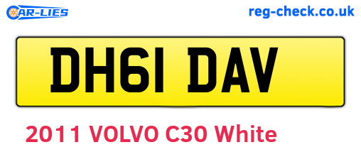 DH61DAV are the vehicle registration plates.