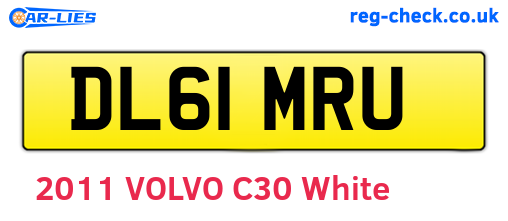 DL61MRU are the vehicle registration plates.
