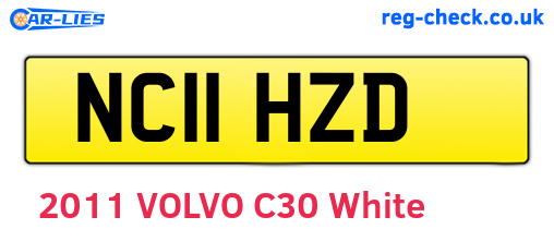 NC11HZD are the vehicle registration plates.