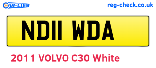 ND11WDA are the vehicle registration plates.