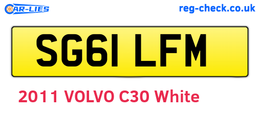 SG61LFM are the vehicle registration plates.