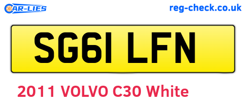 SG61LFN are the vehicle registration plates.