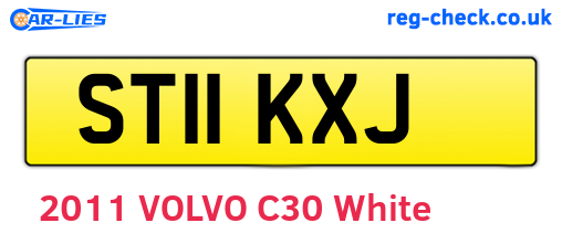 ST11KXJ are the vehicle registration plates.