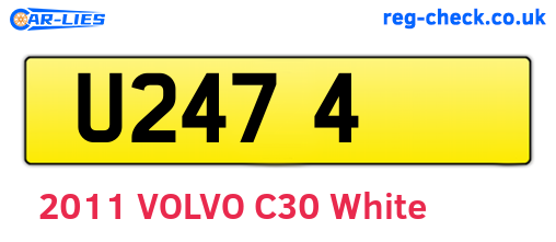 U2474 are the vehicle registration plates.