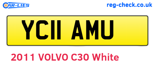 YC11AMU are the vehicle registration plates.