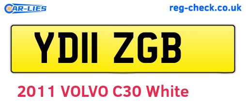YD11ZGB are the vehicle registration plates.