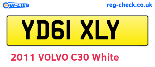 YD61XLY are the vehicle registration plates.