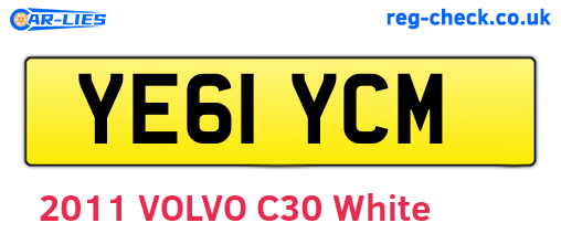 YE61YCM are the vehicle registration plates.