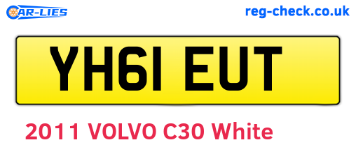 YH61EUT are the vehicle registration plates.