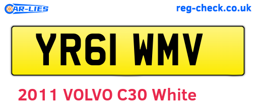 YR61WMV are the vehicle registration plates.