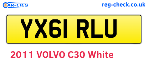 YX61RLU are the vehicle registration plates.