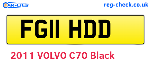FG11HDD are the vehicle registration plates.