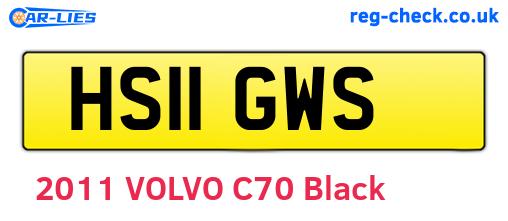 HS11GWS are the vehicle registration plates.