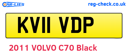 KV11VDP are the vehicle registration plates.