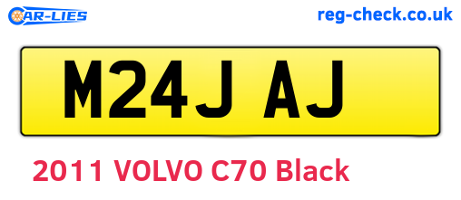 M24JAJ are the vehicle registration plates.
