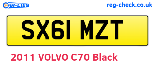 SX61MZT are the vehicle registration plates.