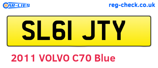 SL61JTY are the vehicle registration plates.
