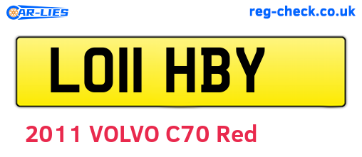 LO11HBY are the vehicle registration plates.