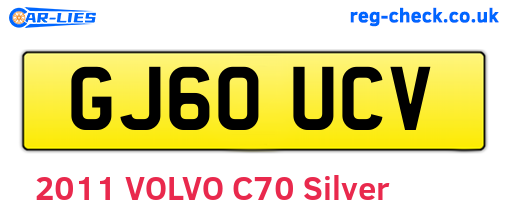GJ60UCV are the vehicle registration plates.