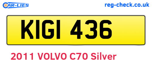 KIG1436 are the vehicle registration plates.