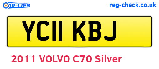 YC11KBJ are the vehicle registration plates.