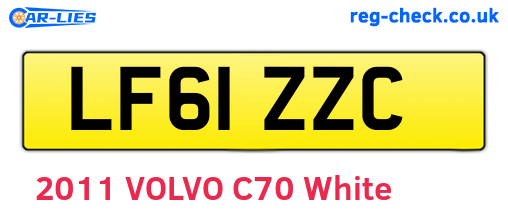 LF61ZZC are the vehicle registration plates.