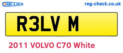 R3LVM are the vehicle registration plates.
