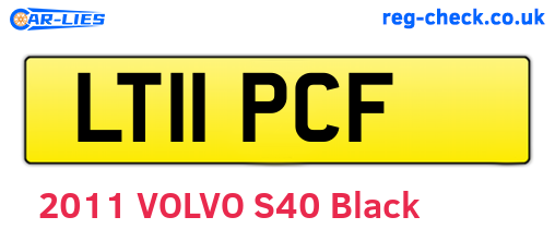 LT11PCF are the vehicle registration plates.
