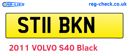 ST11BKN are the vehicle registration plates.