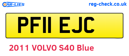 PF11EJC are the vehicle registration plates.