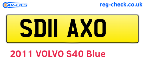 SD11AXO are the vehicle registration plates.