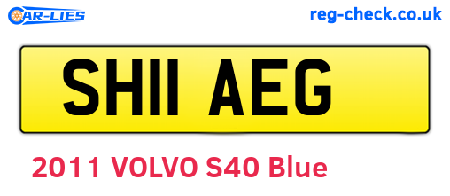 SH11AEG are the vehicle registration plates.