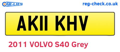 AK11KHV are the vehicle registration plates.